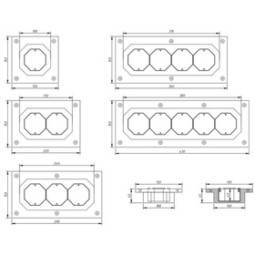 Звукоизоляционный подрозетник Акустик Групп Ультракустик 5-х секционный