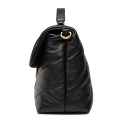 CLASSIC LOVE BAG PUFF TOP HANDLE – Black/Silver