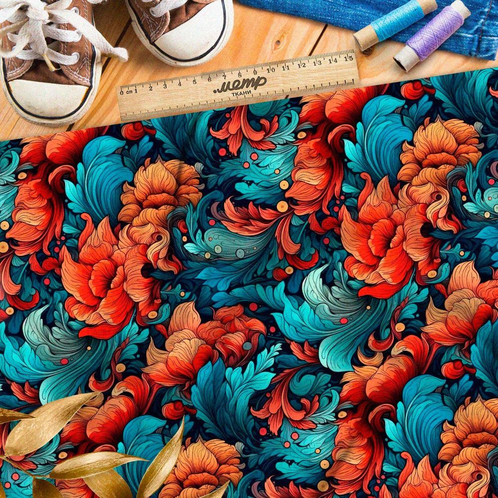 Ткань Барби атмосферные шелесты листьев