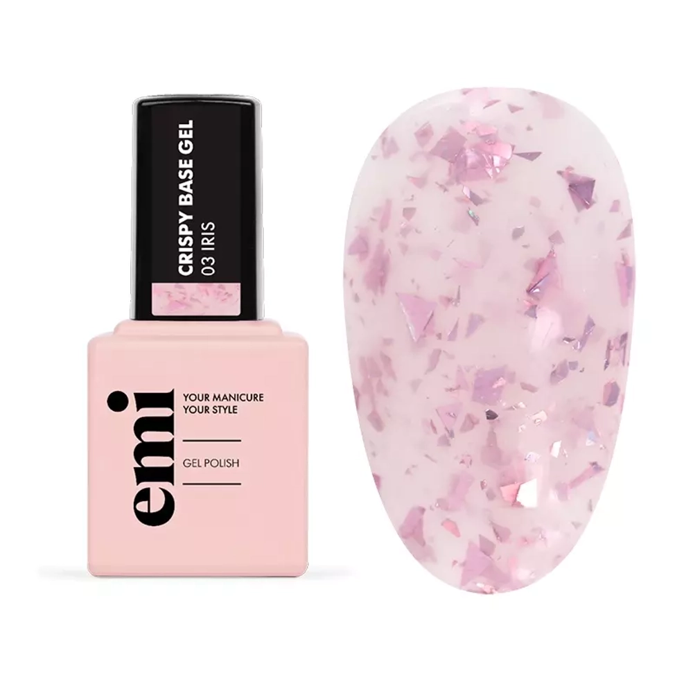 E.MiLac Crispy Base Gel №03 Iris, 9 мл.