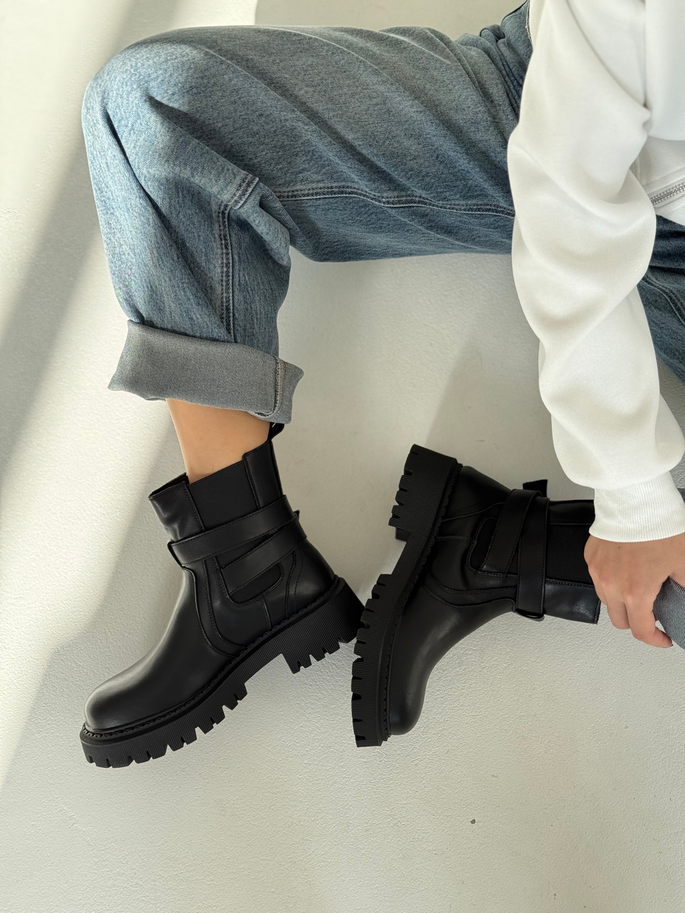 Ботинки из эко кожи