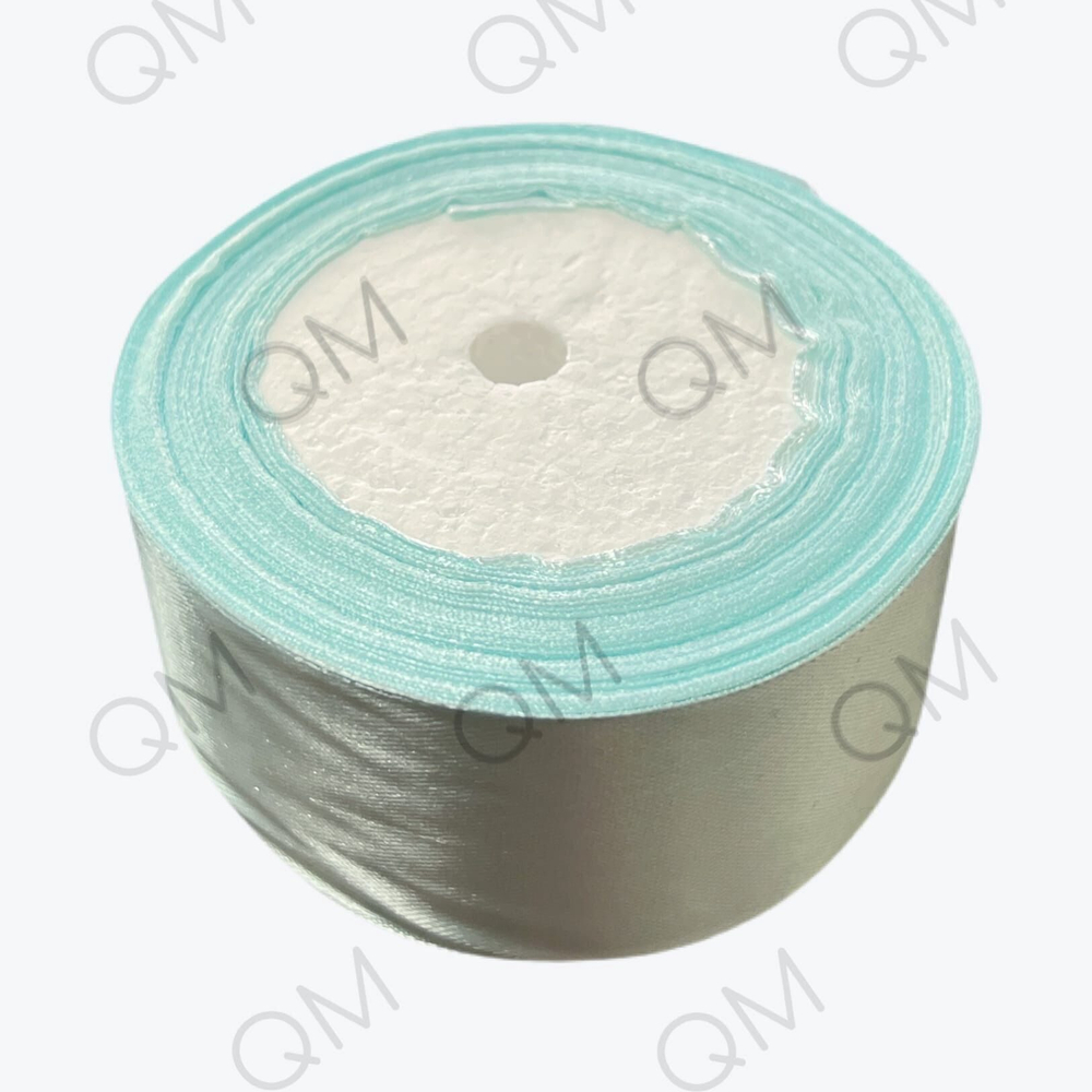 Лента атласная 4 см 25 ярдов (голубая) №103