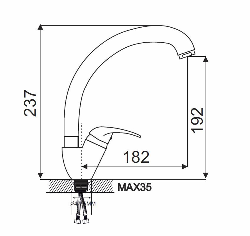 Смеситель для кухни Ekko MN4103-2