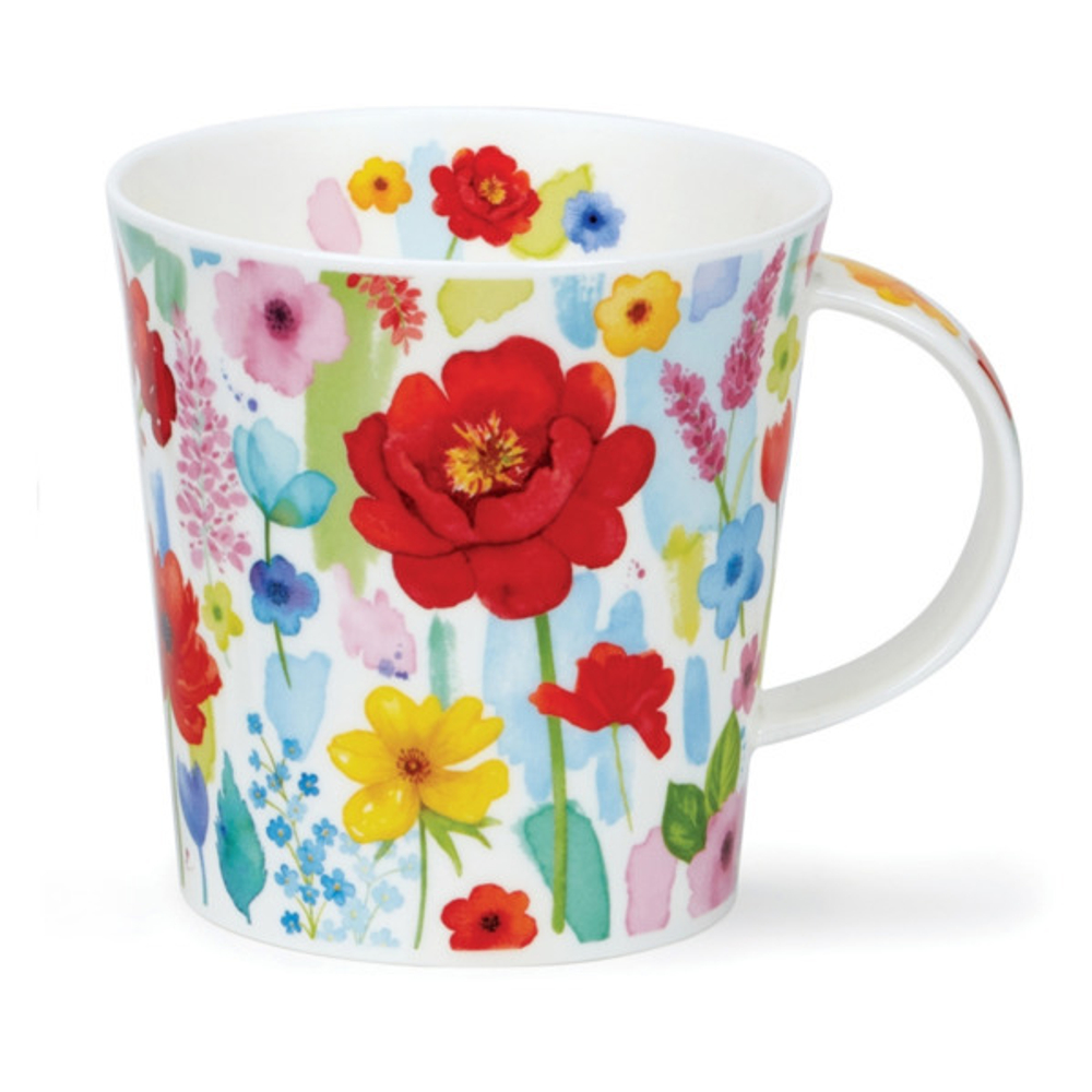 Кружка 480мл Dunoon Цветочная вспышка Кернгорм красная
