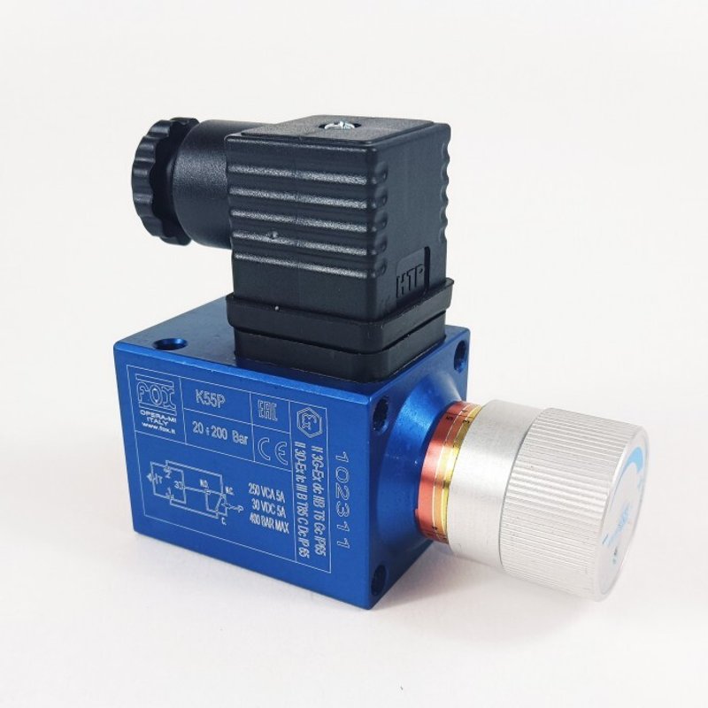 Реле давления K57P FOX на 350 бар 1/4 BSP регулируемое от 30 до 300 бар