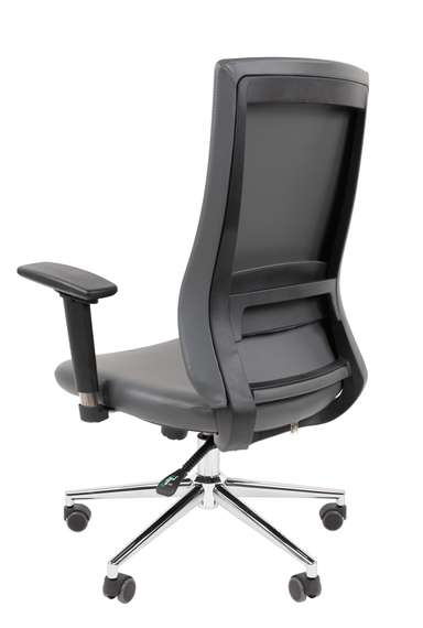 Офисное кресло Chairman 500LUX Россия экокожа cерый БП