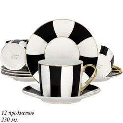 Lenardi 205-354 Чайный набор 12пр. 230 мл ЖАКЛИН в под.уп.(х6)Фарфор