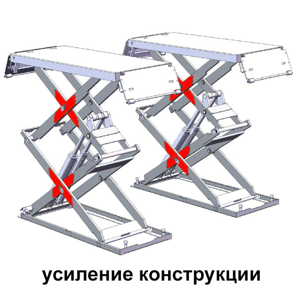 ТЕМП TS3000OUT Подъёмник электрогидравлический ножничный напольный, 3 т, 380 В