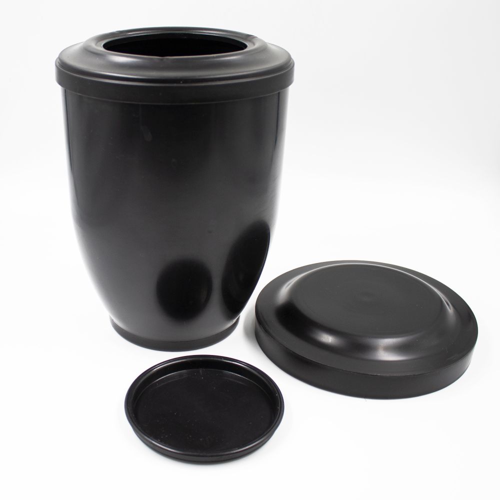 Урна-капсула для праха пластик черная
