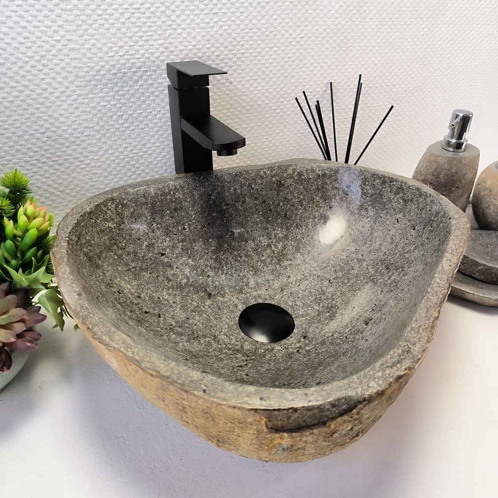 Раковина из речного камня RS-63855 (46*42*15) 0121