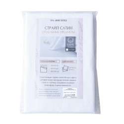 Наволочки Страйп Сатин Однотонный Отель белый 100% Хлопок 50x70 3x3