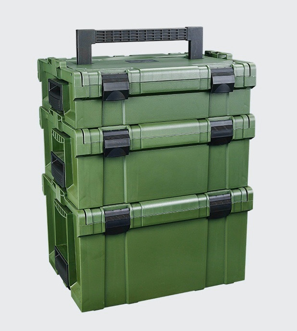 Кейсы для инструментов PROTOOLS STACK - темно зеленый сет + тележка