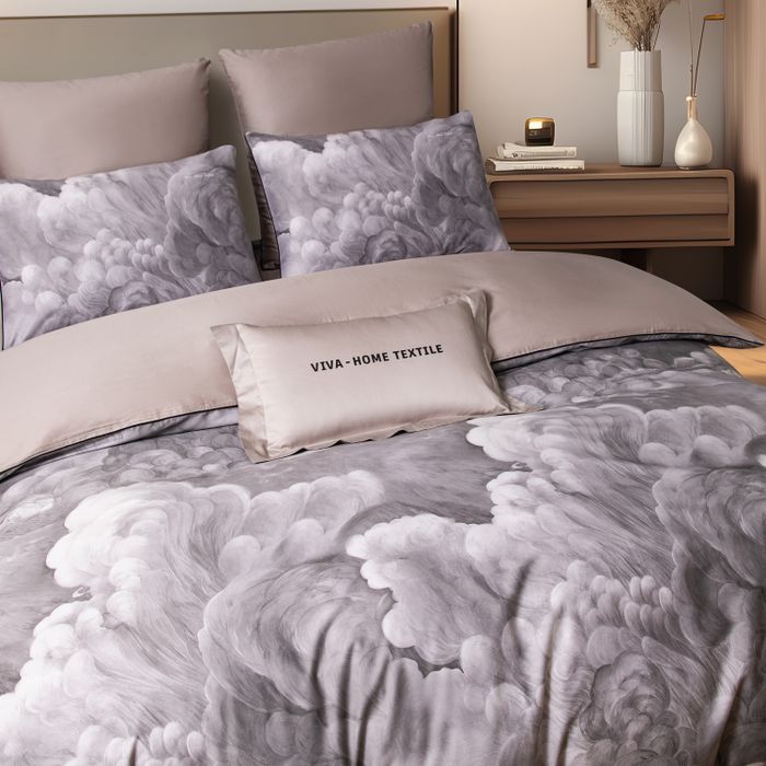 Комплект постельного белья Сатин Премиум «Дымчатый шёлк»