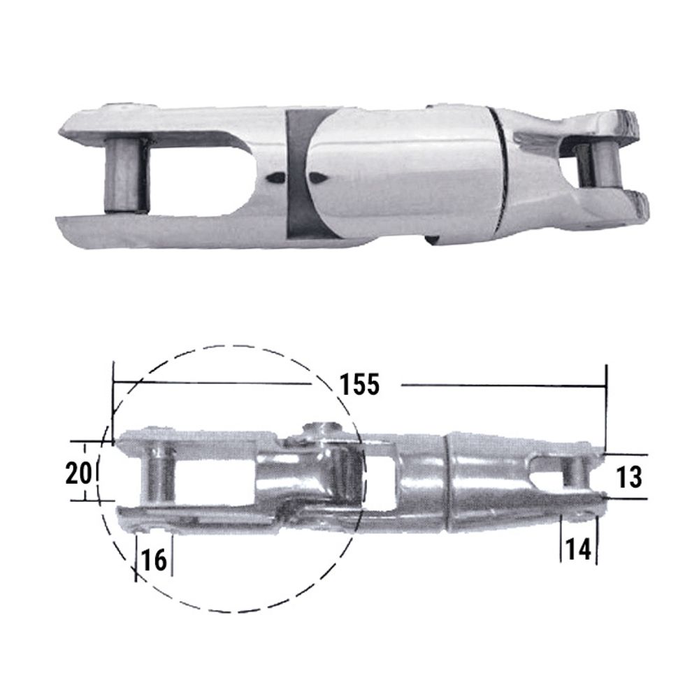 Вертлюг якорный 155х19 мм