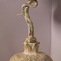 Столик декоративный Жемчужный гранат Айвори Мраморное золото