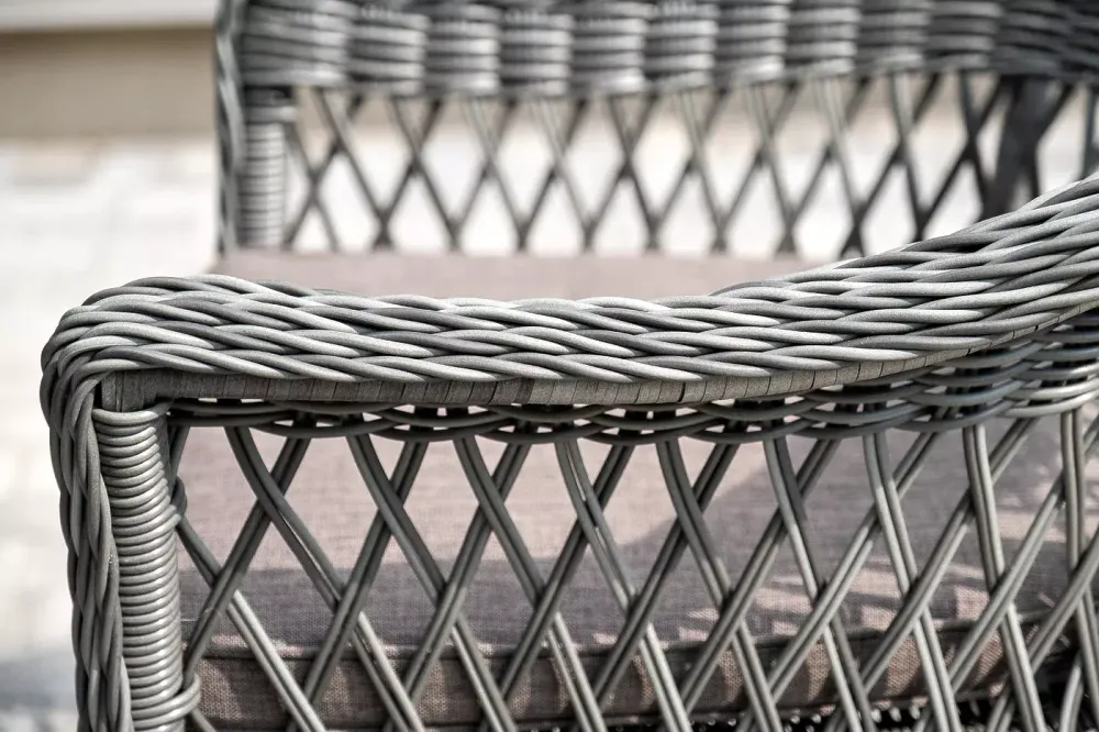 "Сицилия" обеденная группа плетеная, цвет графит