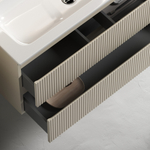 Тумба подвесная Sancos Snob T, Beige Soft 995х445х500, под столешницу с отверстием под смеситель, цвет Black Sky