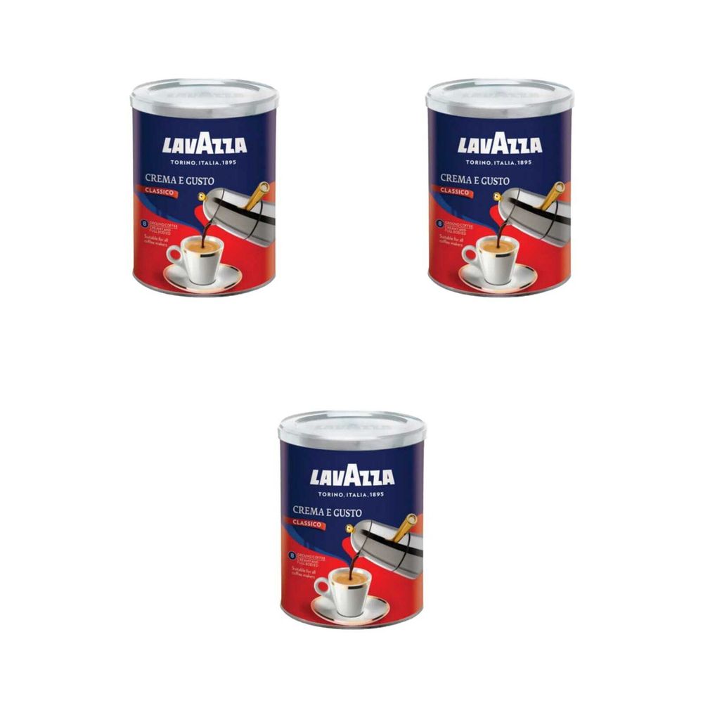 Кофе молотый Lavazza Crema e Gusto жестяная банка 250 г 3 шт