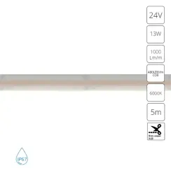 Светодиодная лента 24V 13W/m 6000К 5м IP67 Arte Lamp AQUA LANE A2448010-03-6K