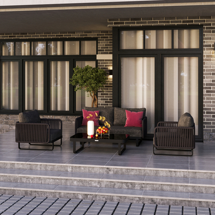 Лаунж зона Ideal Patio БЕЛЛИСА с двухместным диваном - маренго