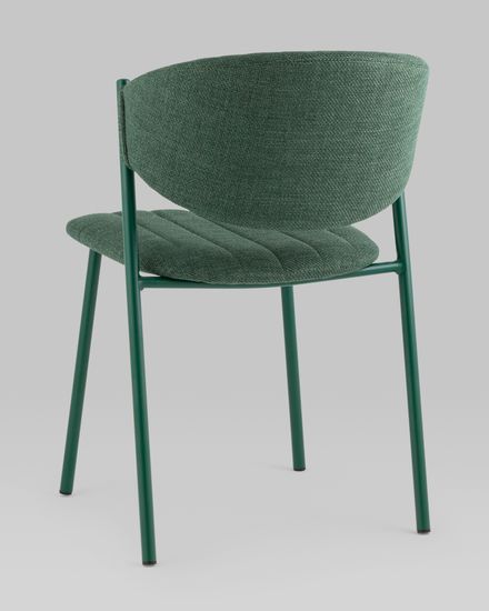 Стул Харпер ткань рогожка зеленый каркас зеленый полуглянцевый муар