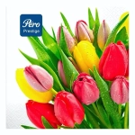 Салфетки бумажные 33*33 Pero Prestige Весенние цветы, 3сл 20шт