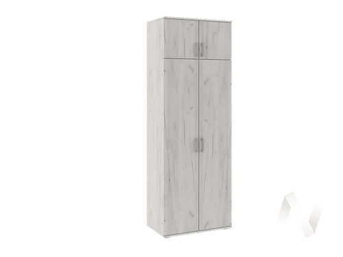 Шкаф платяной (800) Прихожая Ева NEW (дуб крафт белый)