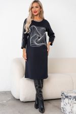 Платье в стиле Спорт-шик (синий) Р11-1228/2 Nikol