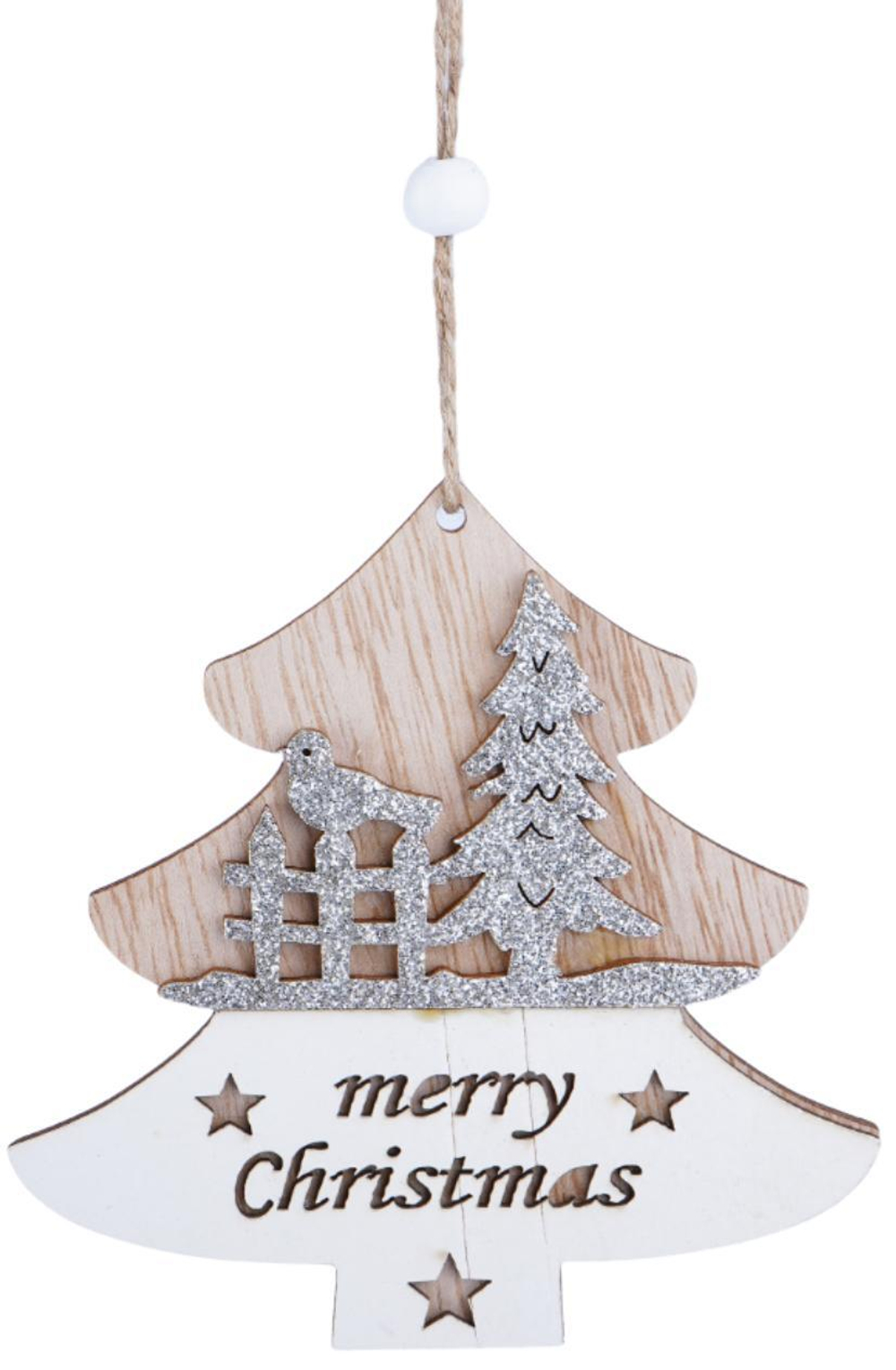 Украшение из дерева Ёлка 10см SYMZPA-442125