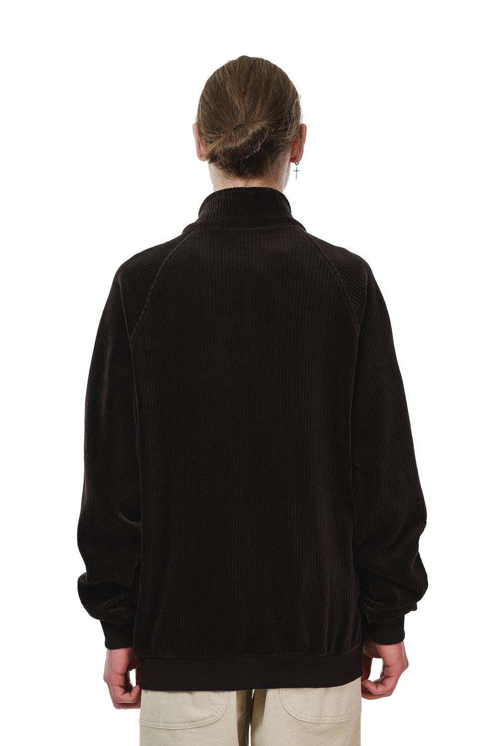 Толстовка Ymkashix Puff Zip велюровая коричневый