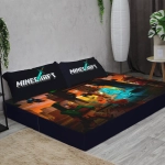 Бескаркасный диван кровать раскладной "Minecraft"