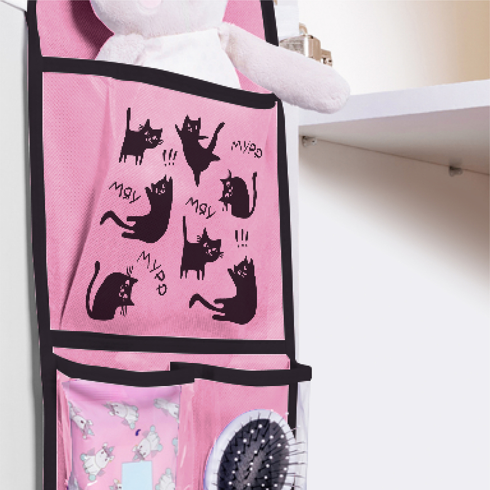 Кармашки для детского сада на резинке. Котики принт