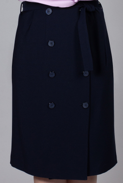 Офисный сарафан 2654ЛЕ, Тёмно тёмно син #70ТТСи082654ЛЕ