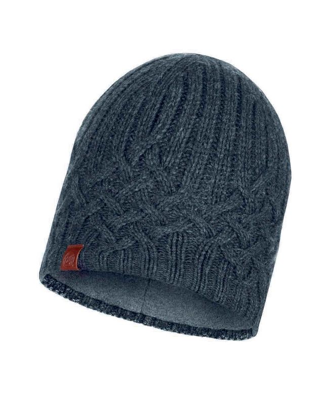 Шапка вязаная с флисом Buff Hat Knitted Polar Helle Graphite Фото 1