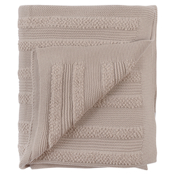 Плед 130х170см Tkano Essential с буклированной вязкой светло-серый