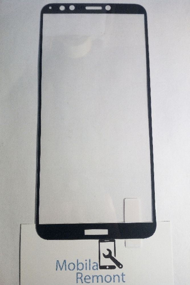 Защитное стекло &quot;С рамкой&quot; для Huawei Honor 7C Pro Черное