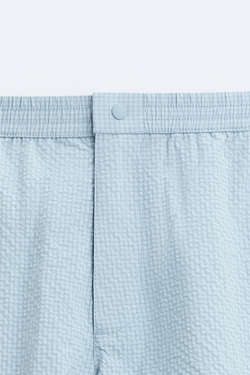 ZARA ПЛАВКИ ТЕКСТУРИРОВАННЫЕ, НЕБЕСНО-ГОЛУБОЙ