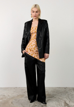 Жакет двубортный из эко-кожи