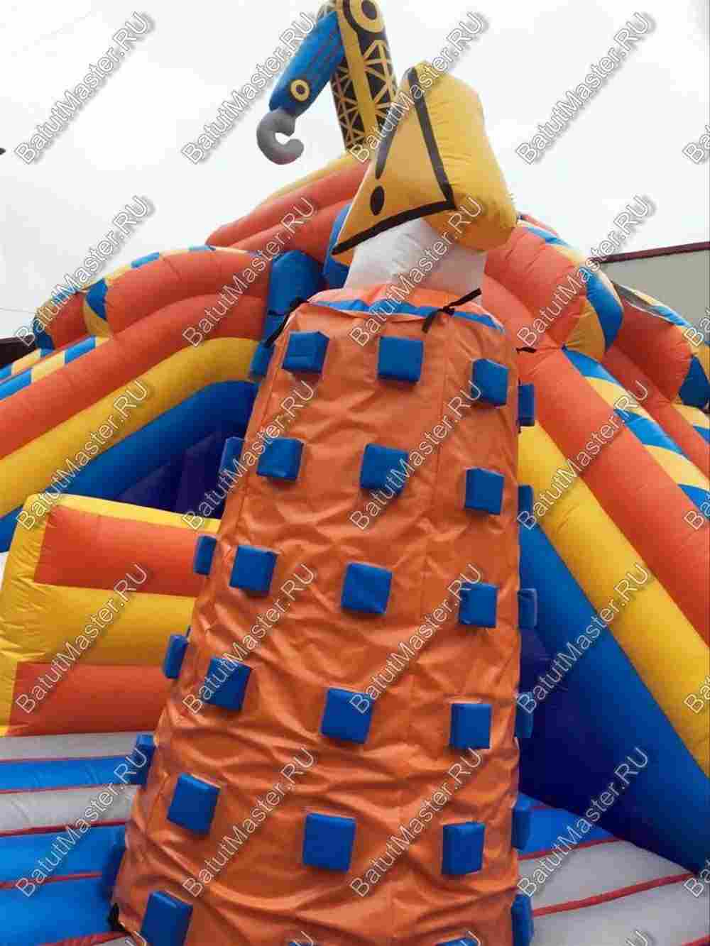 Коммерческий надувной батут "Большая стройка" 10*4,5*7 м