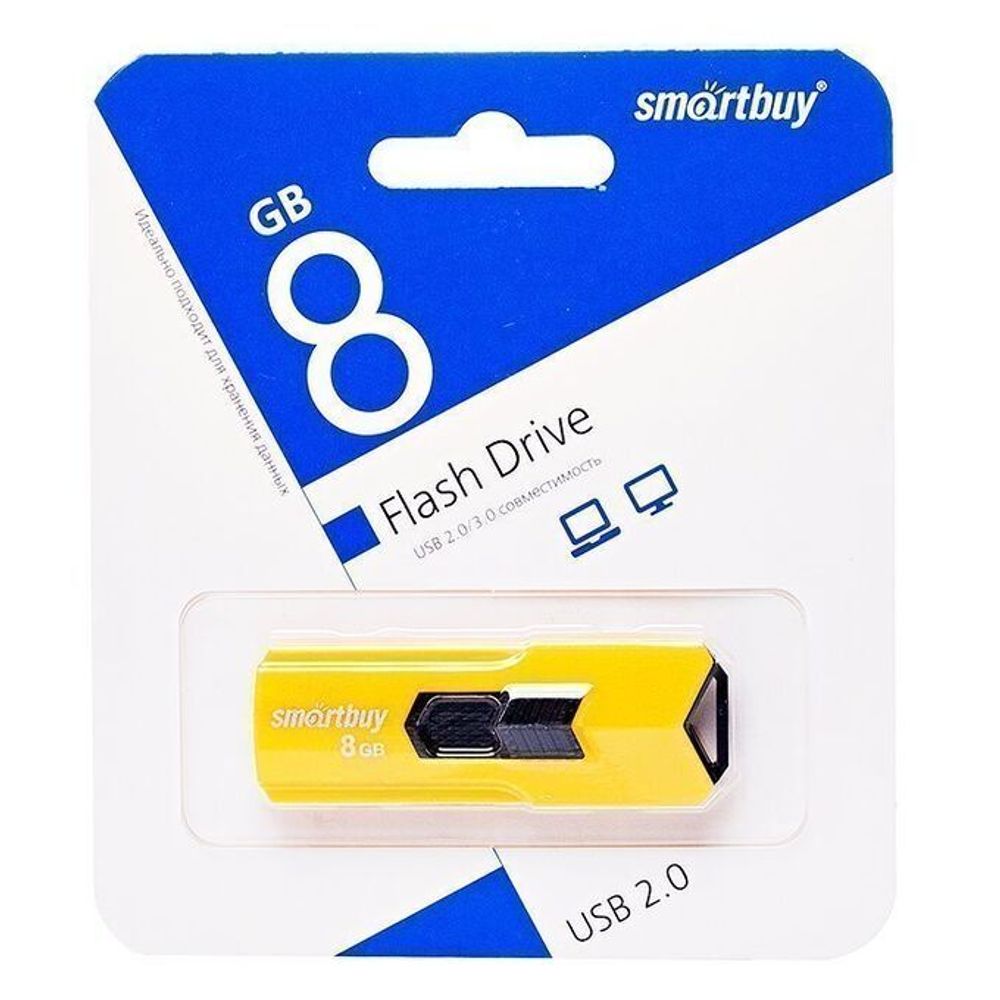 USB карта памяти 8ГБ Smart Buy Steam (желтый)