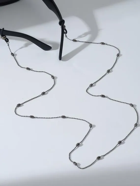 Цепочка для очков "Эстетика" №52, цвет тёмно-серый