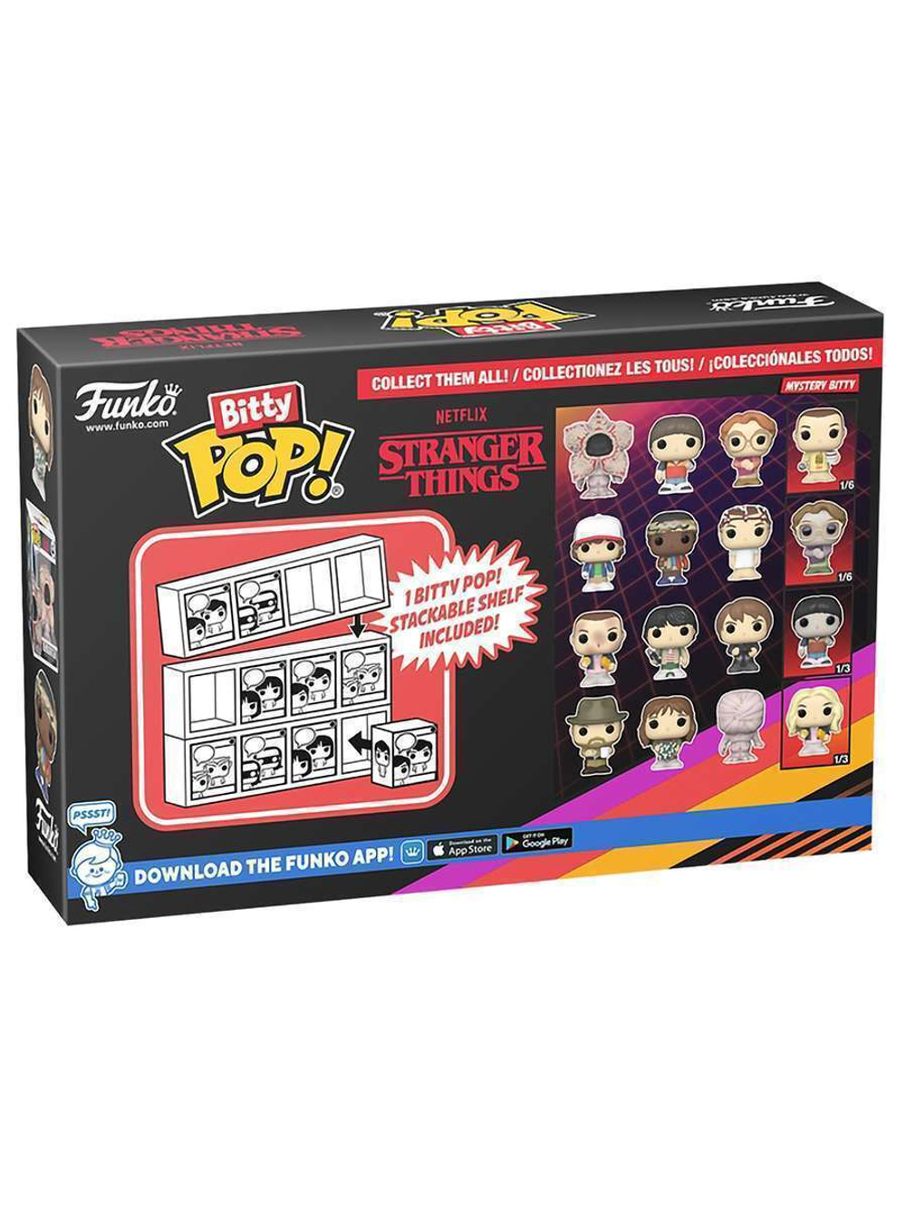 Фигурка Funko Bitty POP! Stranger Things SZN1 Hopper+Joyce+Demogorgon+Mystery (1 of 4) 4PK 83664