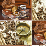 Бумага В листах 10 шт "Цветы и листья" 70 х 70 см (Микс)