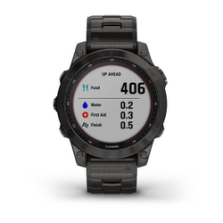 Умные часы Garmin Fenix 7 Sapphire Solar титановый угольно-серый DLC с угольно-серым титановым DLC браслетом