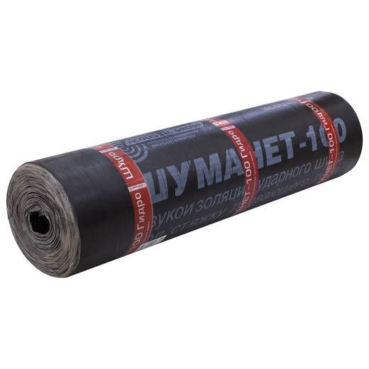Рулон Шуманет-100 гидро, звукоизоляция 10м², 0,24 м², 34 кг, для пола
