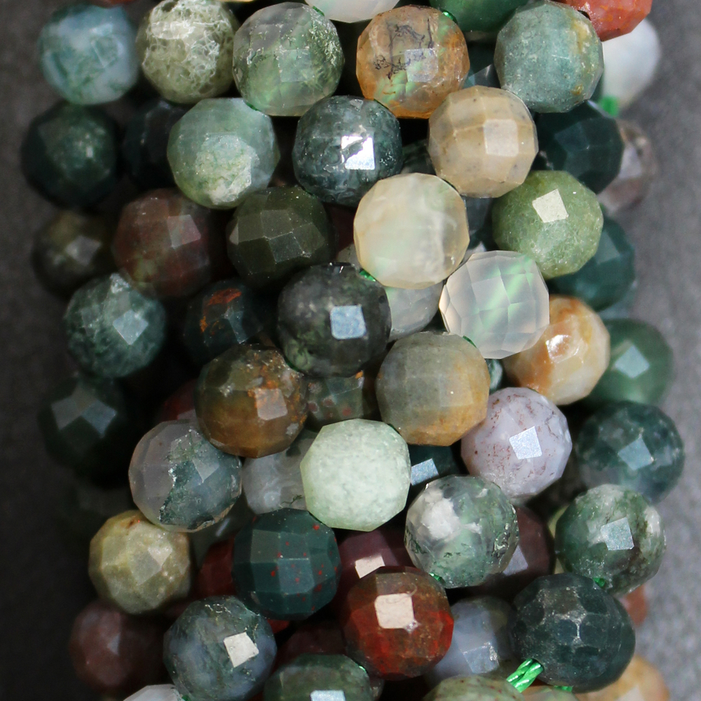 Агат индийский ювелирная огранка 3мм 4мм 5мм