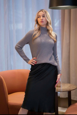 Юбка атласная Clothe в длине миди