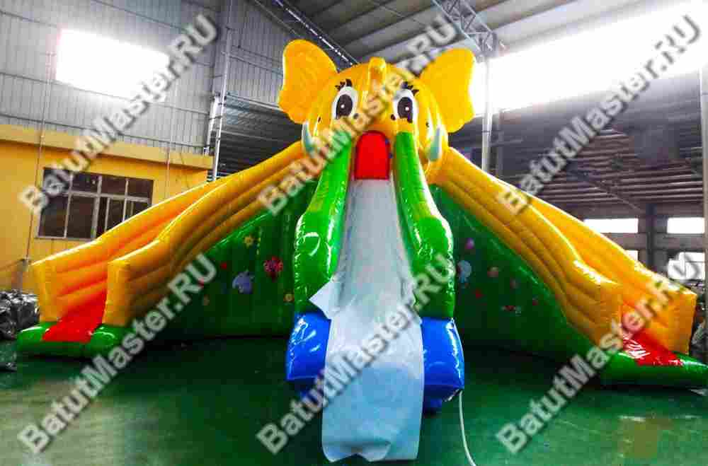 Водная надувная горка «Слоник на воде», 9×8×6 м