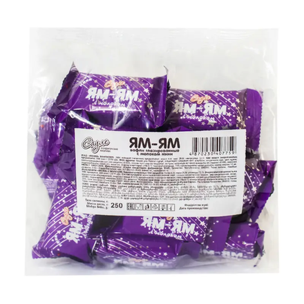 Вафли глазированные Ям-Ям 500 гр