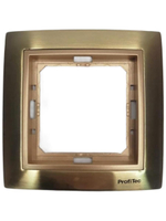 Рамка 1-я ProfiTec Tesla золото метал + вставка шампань